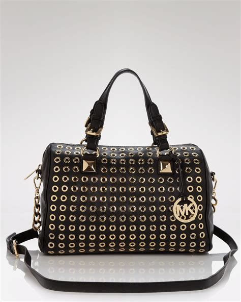 michael kors grommet large satchel|michael michael kors grayson grommet large top zip .